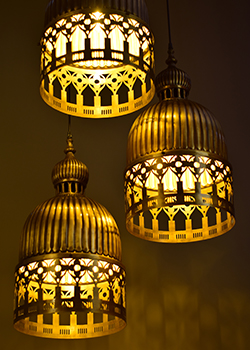 Veneto Lamp Gold Antique by Sahil & Sarthak